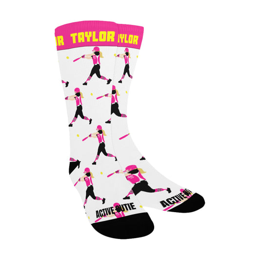 Active Cutie Softball Women's Socks (PICK YOUR SKIN TONE)