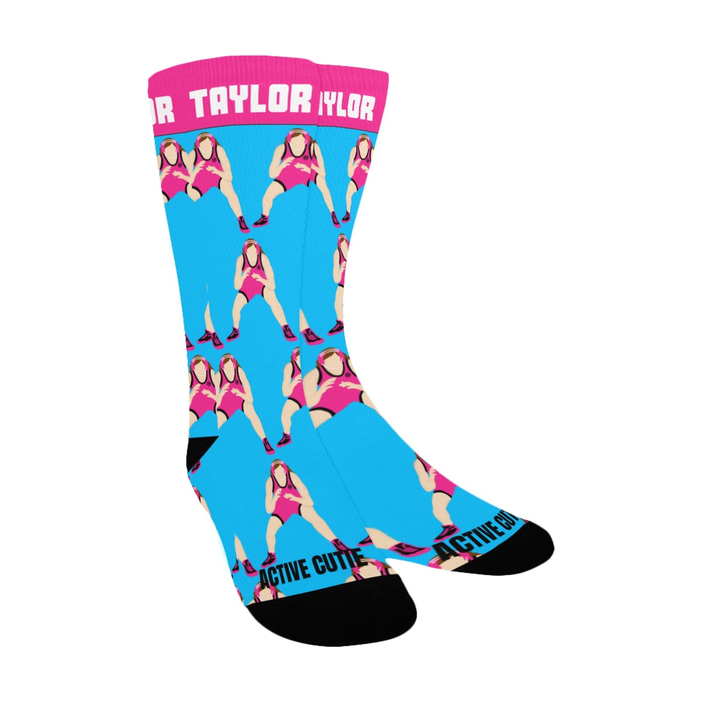 Active Cutie Wrestling Women's Socks (PICK YOUR SKIN TONE)