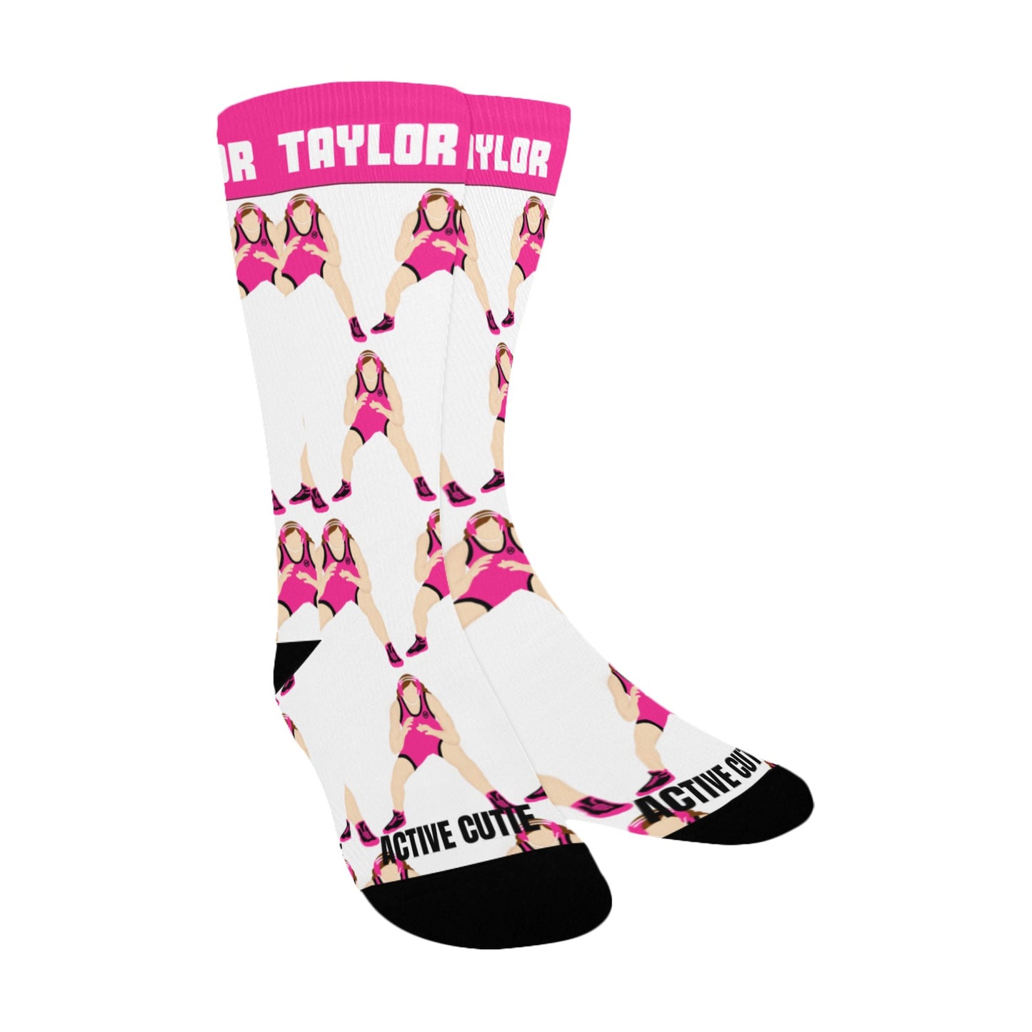 Active Cutie Wrestling Women's Socks (PICK YOUR SKIN TONE)