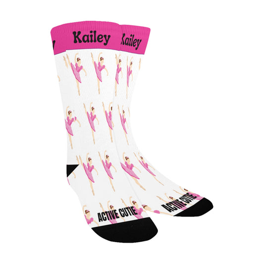 Active Cutie Ballet/Dance Kid's Socks (PICK YOUR SKIN TONE)