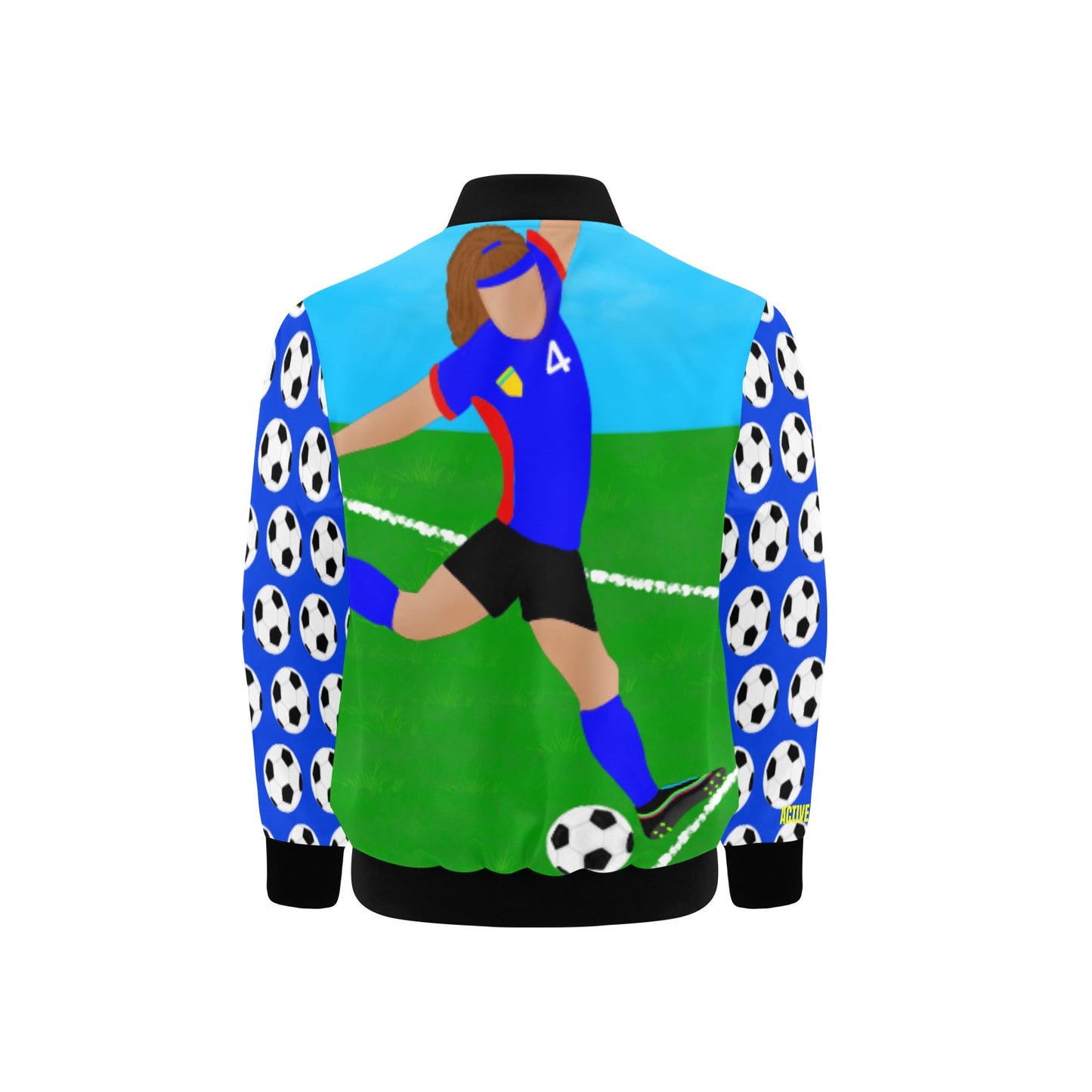Active Cutie Soccer Kid's Bomber Jacket (PICK YOUR SKIN TONE)