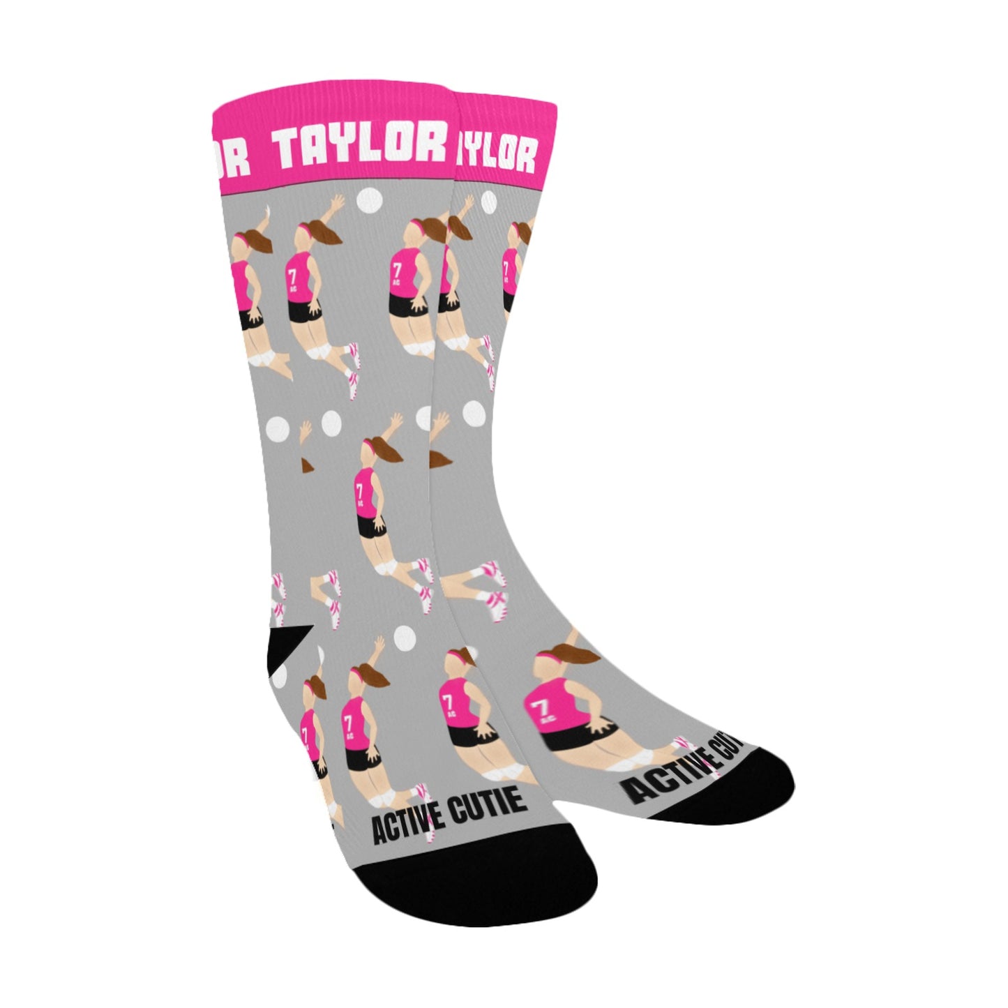 Active Cutie Volleyball Women's Socks (PICK YOUR SKIN TONE)